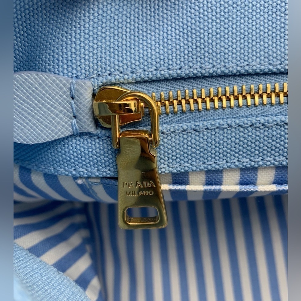 Prada Canapa Logo Tote - Beautiful Blue 🩵 - Picture 10 of 12